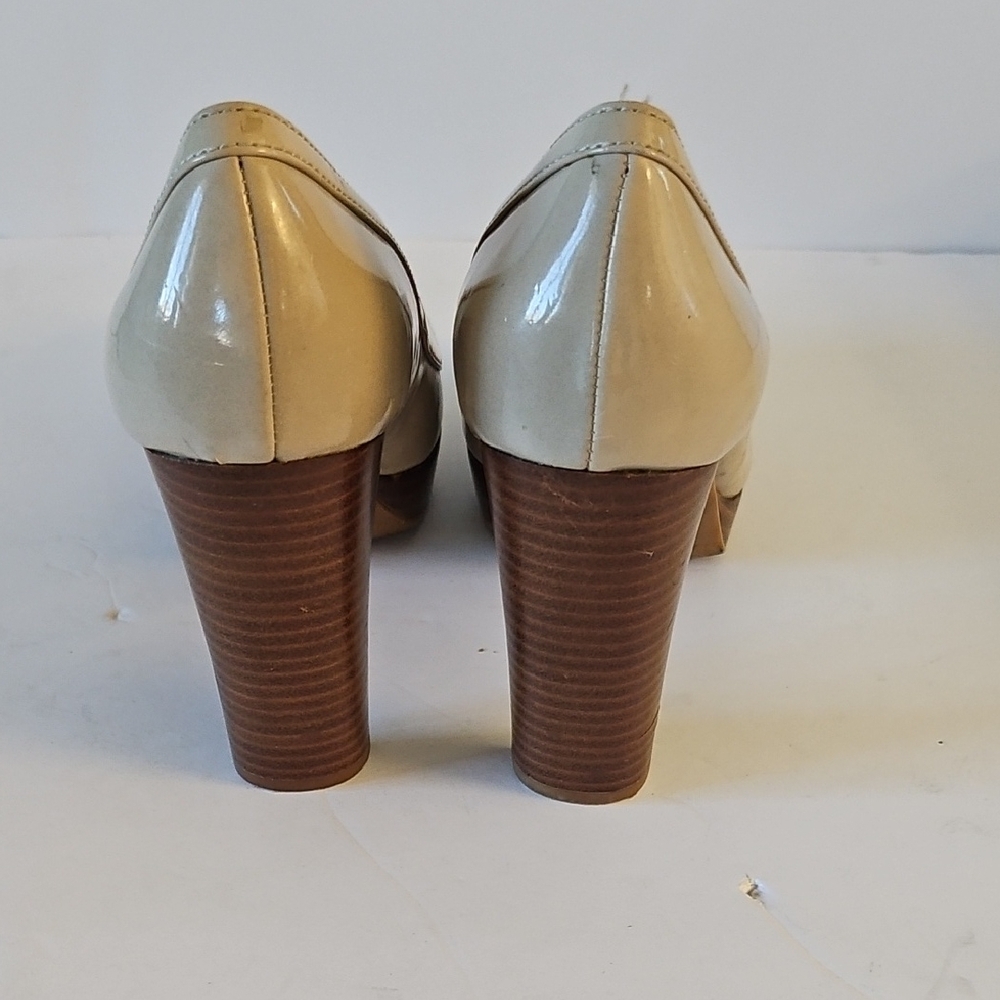 Calvin Klein Cream Patent Leather Platform Heels Size 6 - Picture 4 of 8